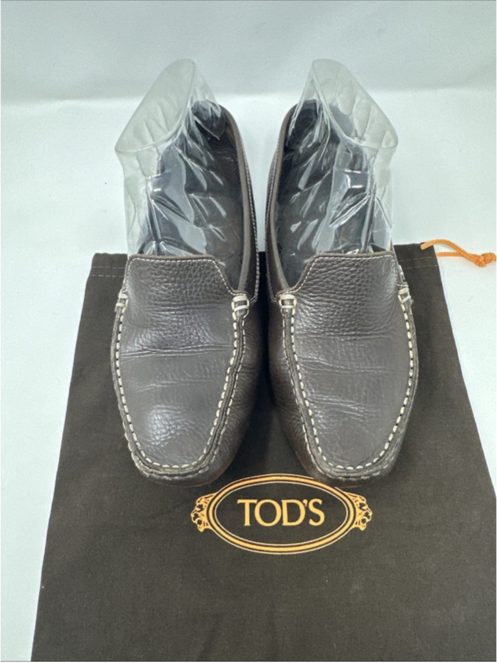 Tod's Women's Driving Shoes Loafer Flats Size 38 Brown Leather Slip On